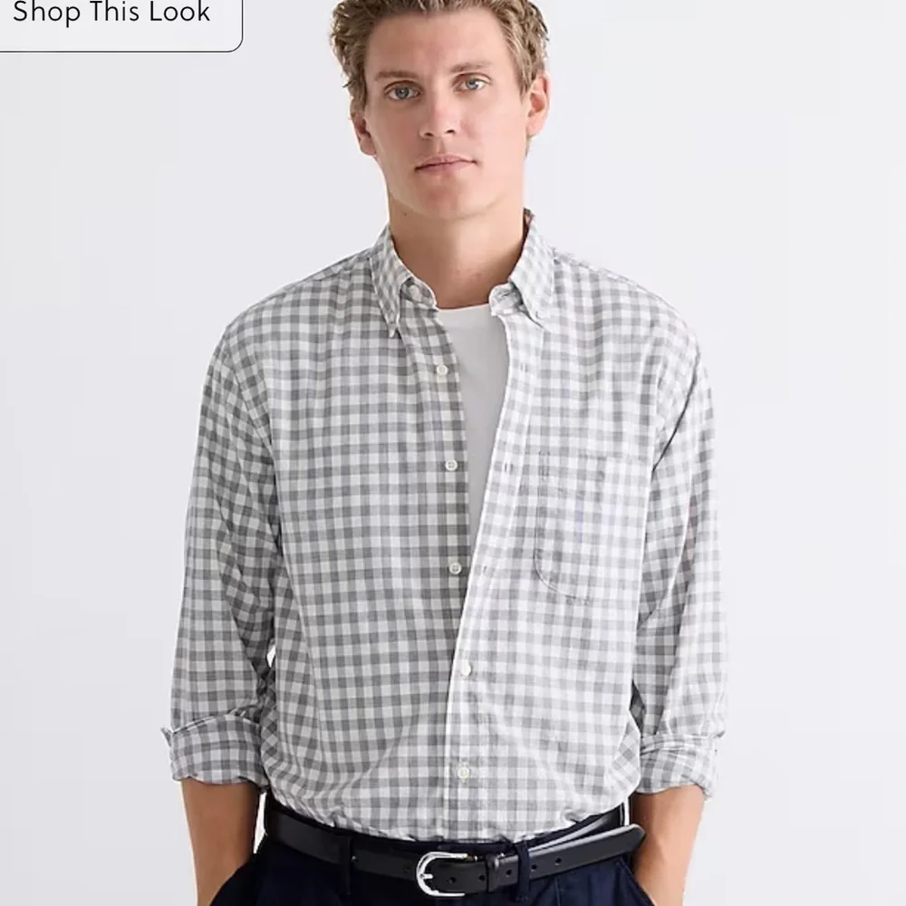 NWOT j crew Secret Wash organic cotton poplin shirt